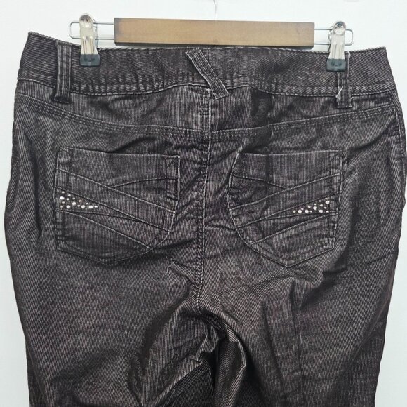 Lane Bryant Womens 14 Brown Corduroy Pants Straight Leg Pockets Retro Y2K Vibe - Picture 9 of 16